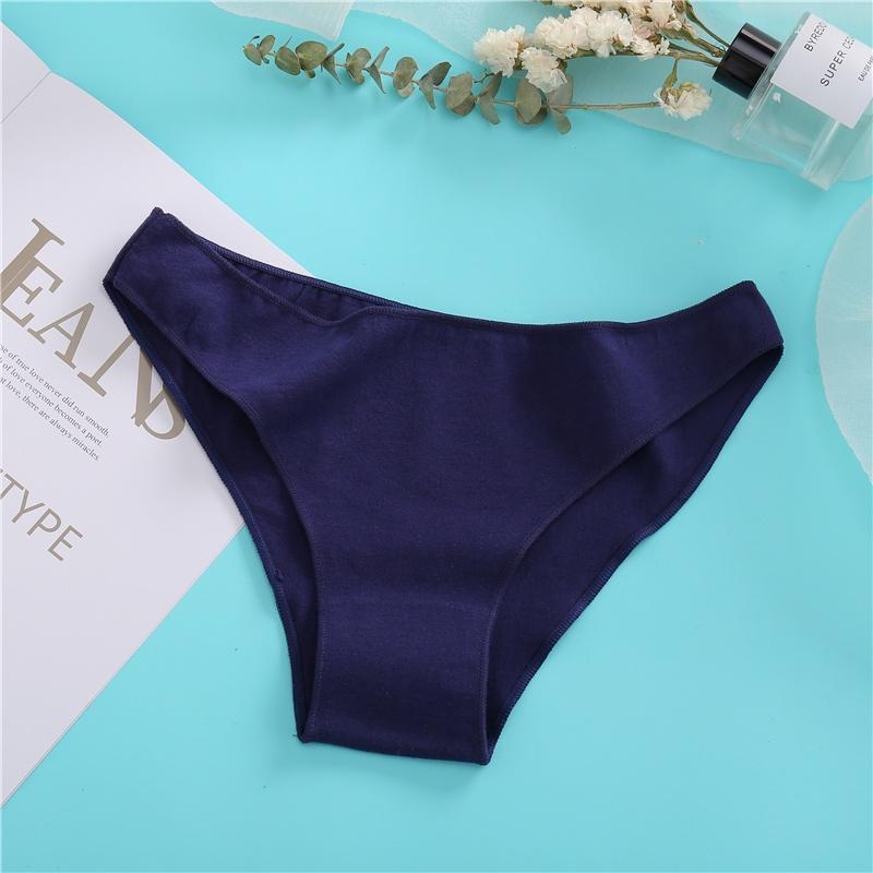 Женские хлопковые трусы однотонные, размеры M-XXL, Высокий комфорт