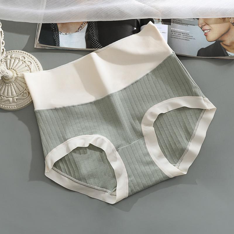 Women's High-Waist Cotton Underwear with Enhanced Elasticity and Breathability for Comfort