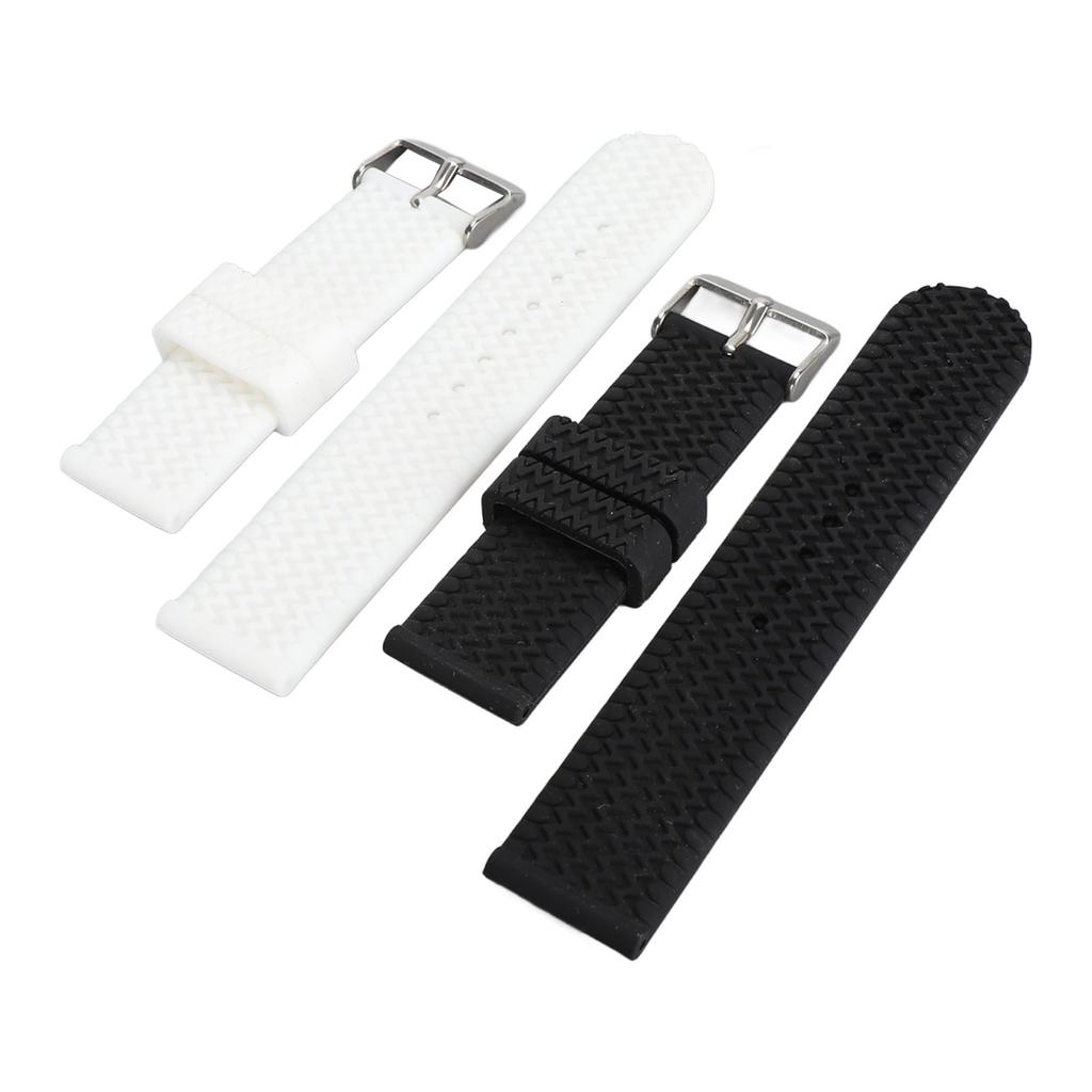 22 мм Силиконовый ремешок для часов Пряжка из нержавеющей стали Водонепроницаемый Мягкий силиконовый ремешок для часов для женщин и мужчин