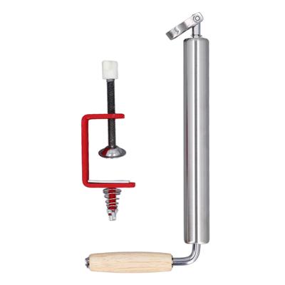 Скалка из нержавеющей стали, экономящая трудозатраты, многофункциональная с противоскользящей ручкой, настольный зажим, рулет для теста