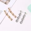 Fashion Simple Metal Wild Earrings Tassel Shell Earrings National Style Personality Earrings ADM