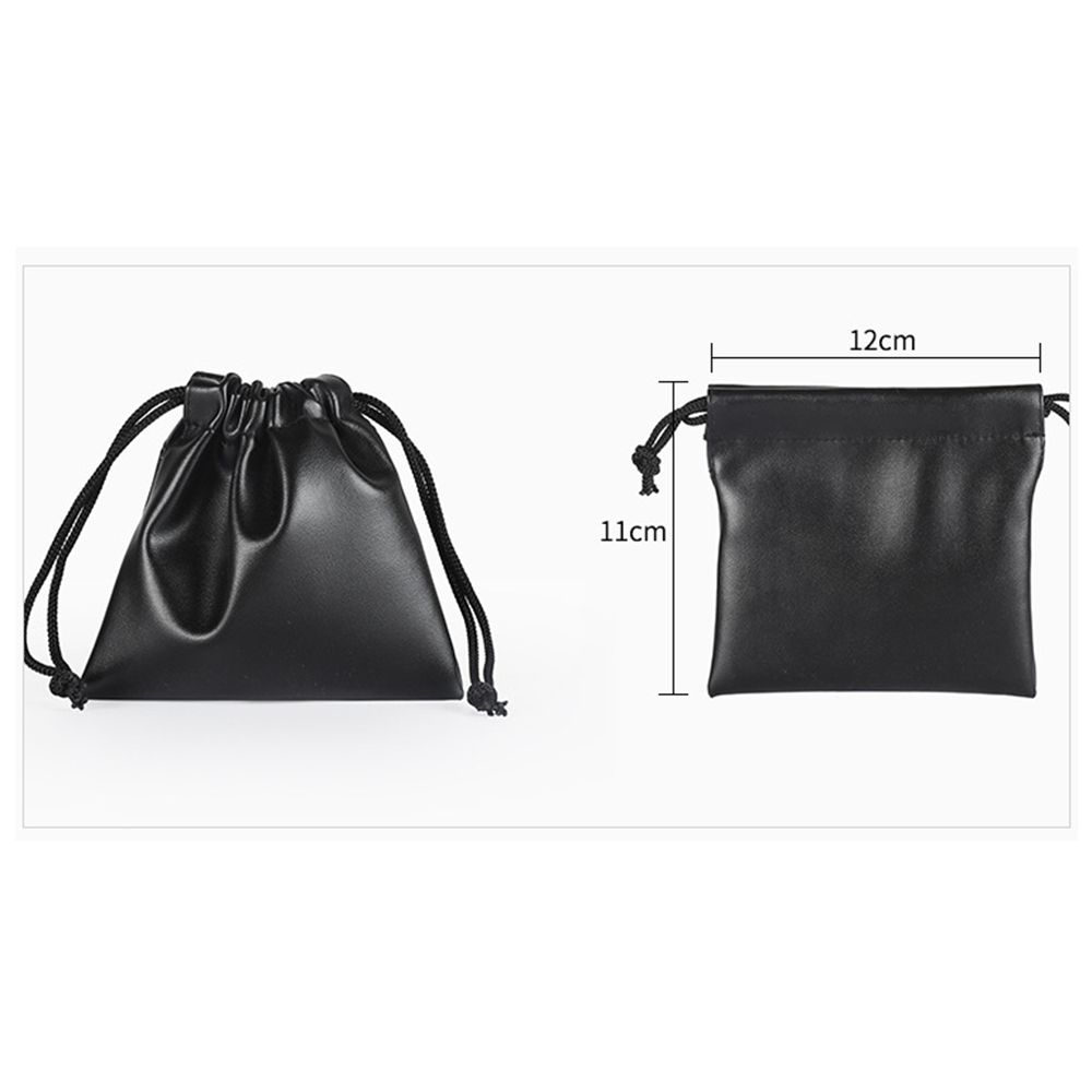 Сумка для хранения игрушек и ювелирных изделий для кемпинга на открытом воздухе, многофункциональная, черная, из искусственной кожи, с завязками на шнурке