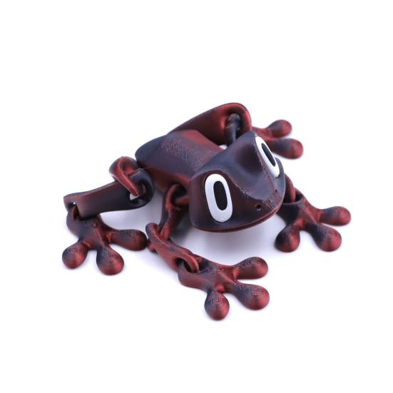 Магнитная 3D-печатная игрушка-лягушка с подвижными суставами Магнит на холодильник в виде лягушки Фигурка животного с шарнирным соединением Украшение для домашнего офиса и монитора компьютера