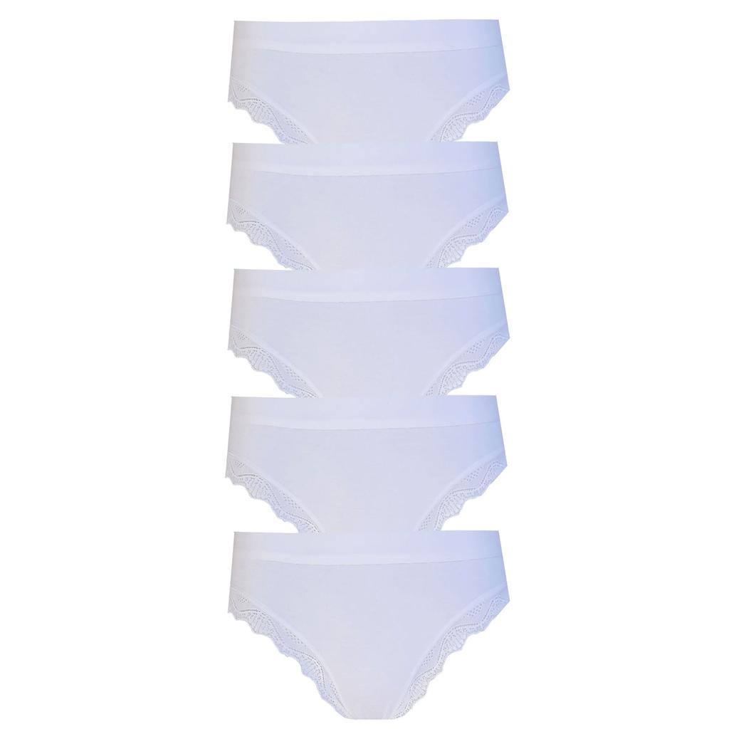 Женские хлопчатобумажные трусики с высокой талией из 5 предметов с легким бельем на шнуровке