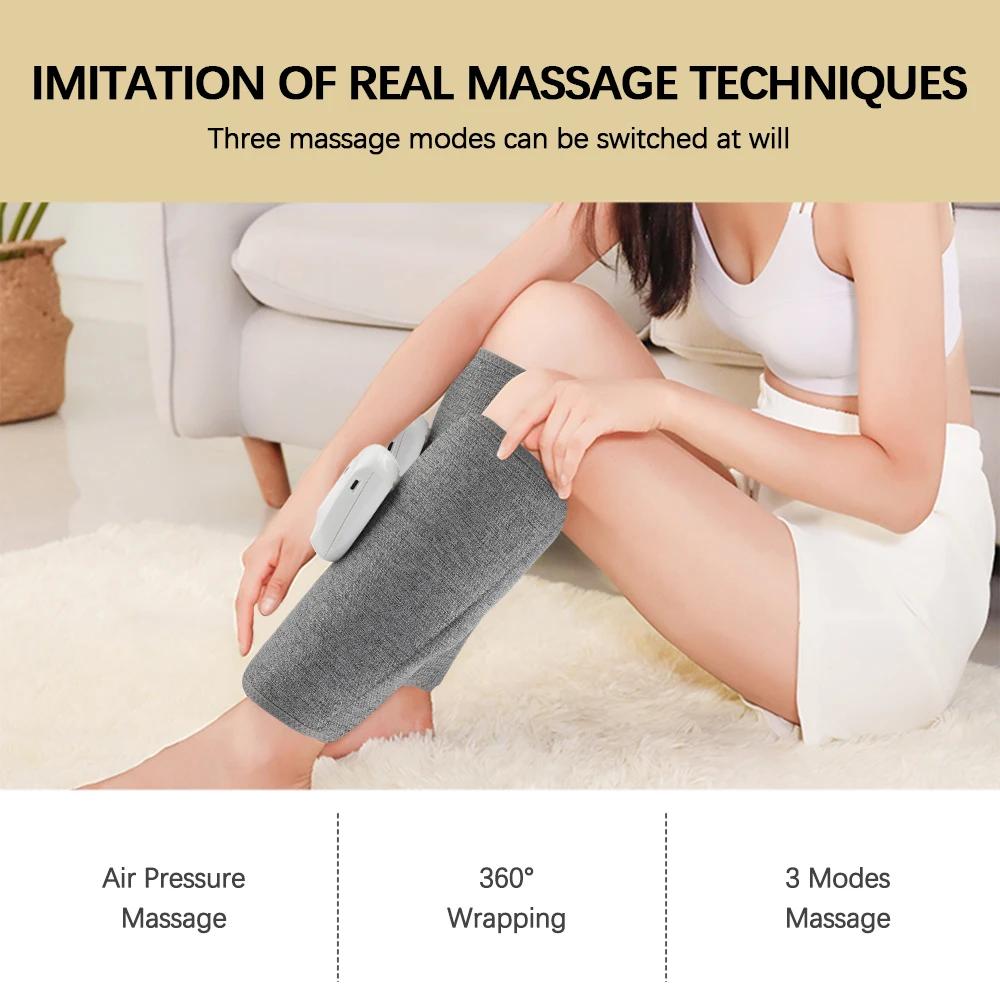 2/1PCS Wireless 360° Air Pressure Calf Massager Eletric 3 Mode Compresstion Leg Massage Foot Calf Muscle Circulation