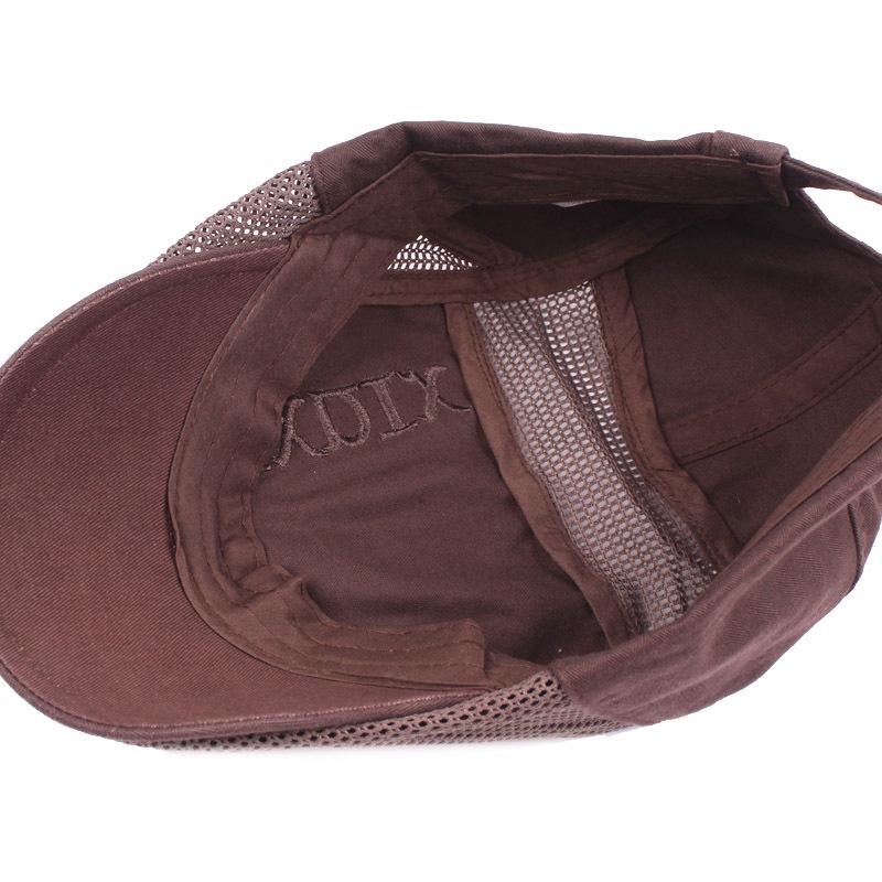 Сетчатая шляпа с язычком утки, мужской берет, весенне-летняя сетчатая кепка, дышащая солнцезащитная шляпа, шляпа M. Шелкография передняя крышка