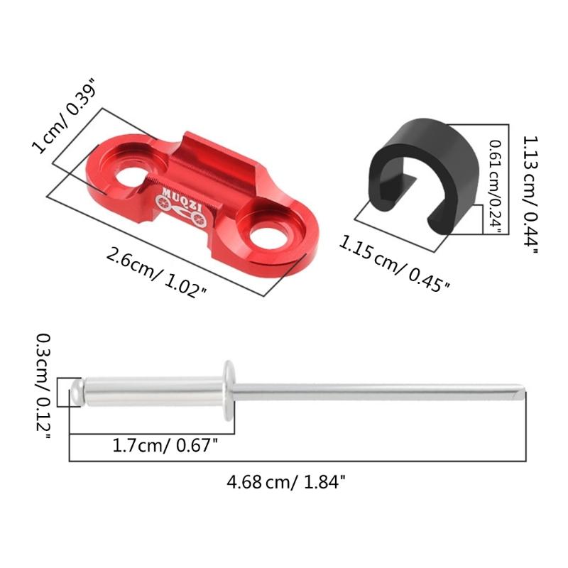 Bike Brake Shifts Cable Base Buckle Clip Part Cable Guide Bike Cable Clip Bicycles Aluminium Alloy Bike Cable Guide Hook
