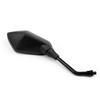 Motorcycle 10mm Black Rear View Side Mirrors For Honda Suzuki Kawasaki
