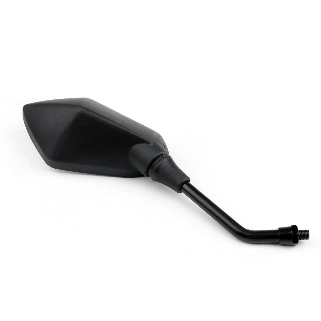 Motorcycle 10mm Black Rear View Side Mirrors For Honda Suzuki Kawasaki