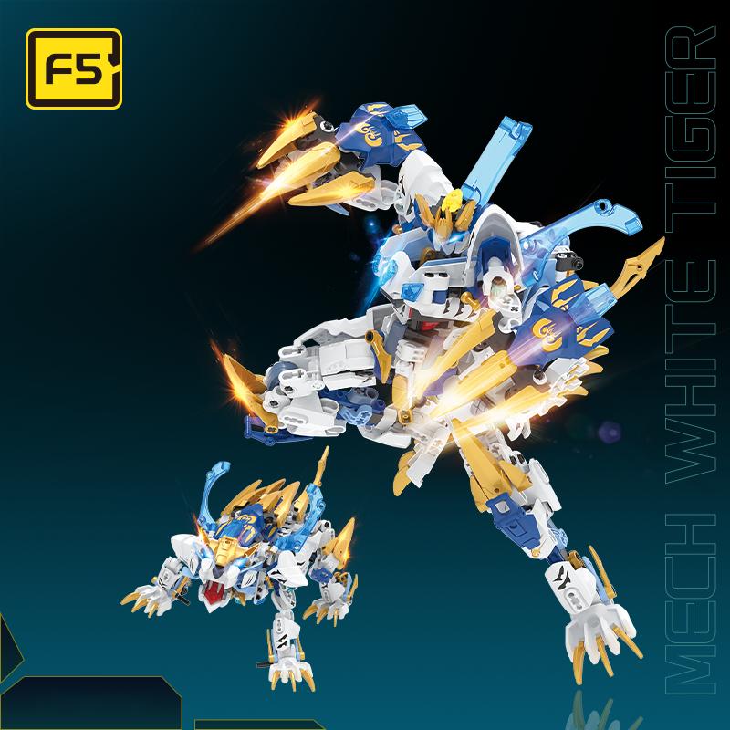 F5-A0001-A0004 Серия трансформирующихся мехов 2-в-1 робот-головоломка собираемая модель для взрослых день рождения строительные блоки игрушка подарок