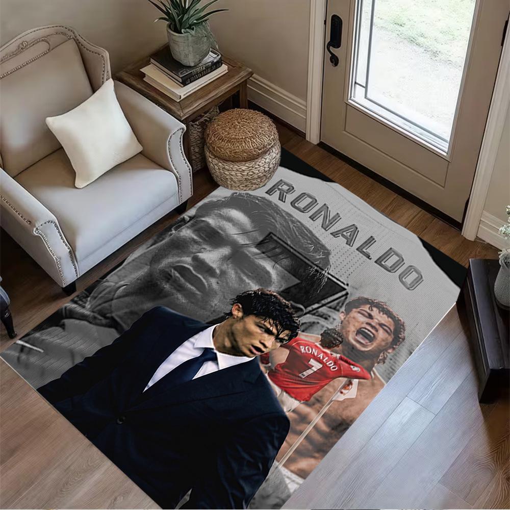 Ronaldo Legacy Continues Area Rug Suitable for Foyer Living Rooms Bedrooms Entryway Antislip Carpet Decorate Offices Best for Christmas