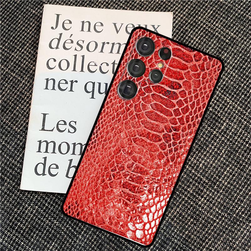 Чехол с текстурой змеиной кожи для Samsung Galaxy S25 Ultra S21 S22 S23 S24 Ultra S9 S10 S20 Plus S25 FE Задняя крышка