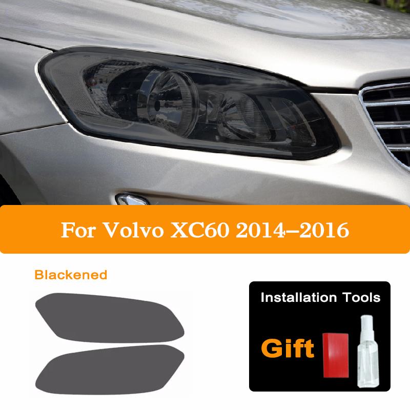 1 пара для Volvo S60 S90 V60 V90 XC60 XC90 защитная тонировочная пленка для автомобильных фар дымчато-черная наклейка на передний фонарь из термополиуретана, автомобильные аксессуары