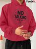Teediy No Talking Please JPH-9 Plus Size Hooded Sweatshirt