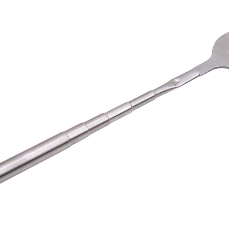 Silver Stainless Telescopic Extendable Fork Dinner Fruit Dessert Long Cutlery Forks Bbq Meat Fork Kitchen Dinnerware Tableware