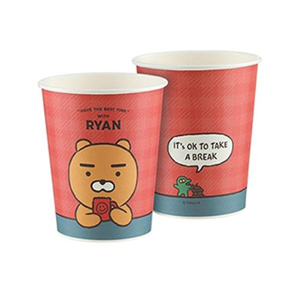 Kakao Friends Бумажный стаканчик Ryan Cafe Ryan 285 мл x 50 шт + Apeach 285 мл x 25 шт + тюбик 285 мл x 25 шт Набор, 1 комплект, Корейский лучший персонаж