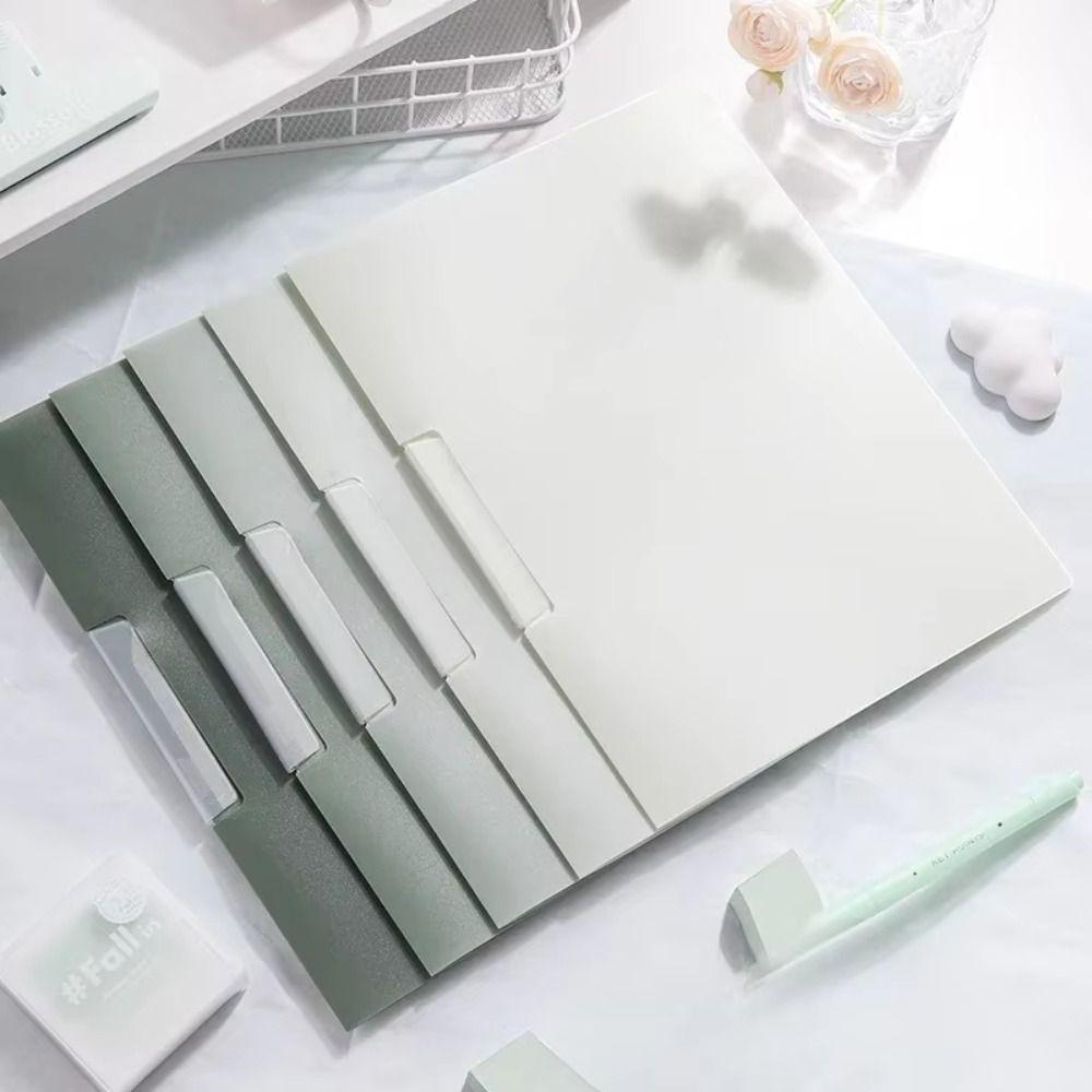 5Pcs Gradient Design A4 File Folder Dustproof Test Paper Storage Clip Paper Organizer  Contract