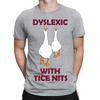 Dyslexic Goose Funny Duck Gaming Slogan Meme Gift Retro Mens TShirts Top TA06