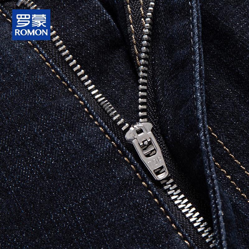 ROMON Мужские прямые джинсы свободного кроя в стиле business casual