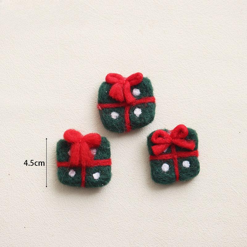 Christmas wool felt decorative pendant handmade DIY accessories Christmas tree elk gift bag gingerbread man pendant accessories