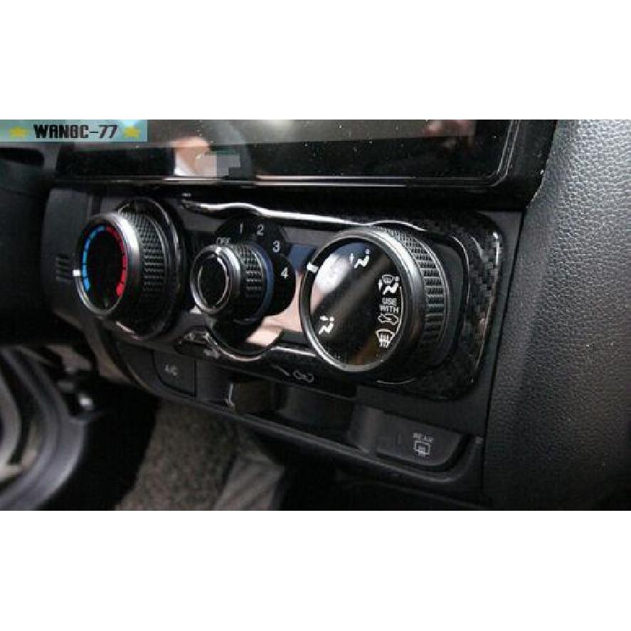 For Honda Fit Jazz 2014-2017 Carbon Fiber Console AC Button Control Frame Trim