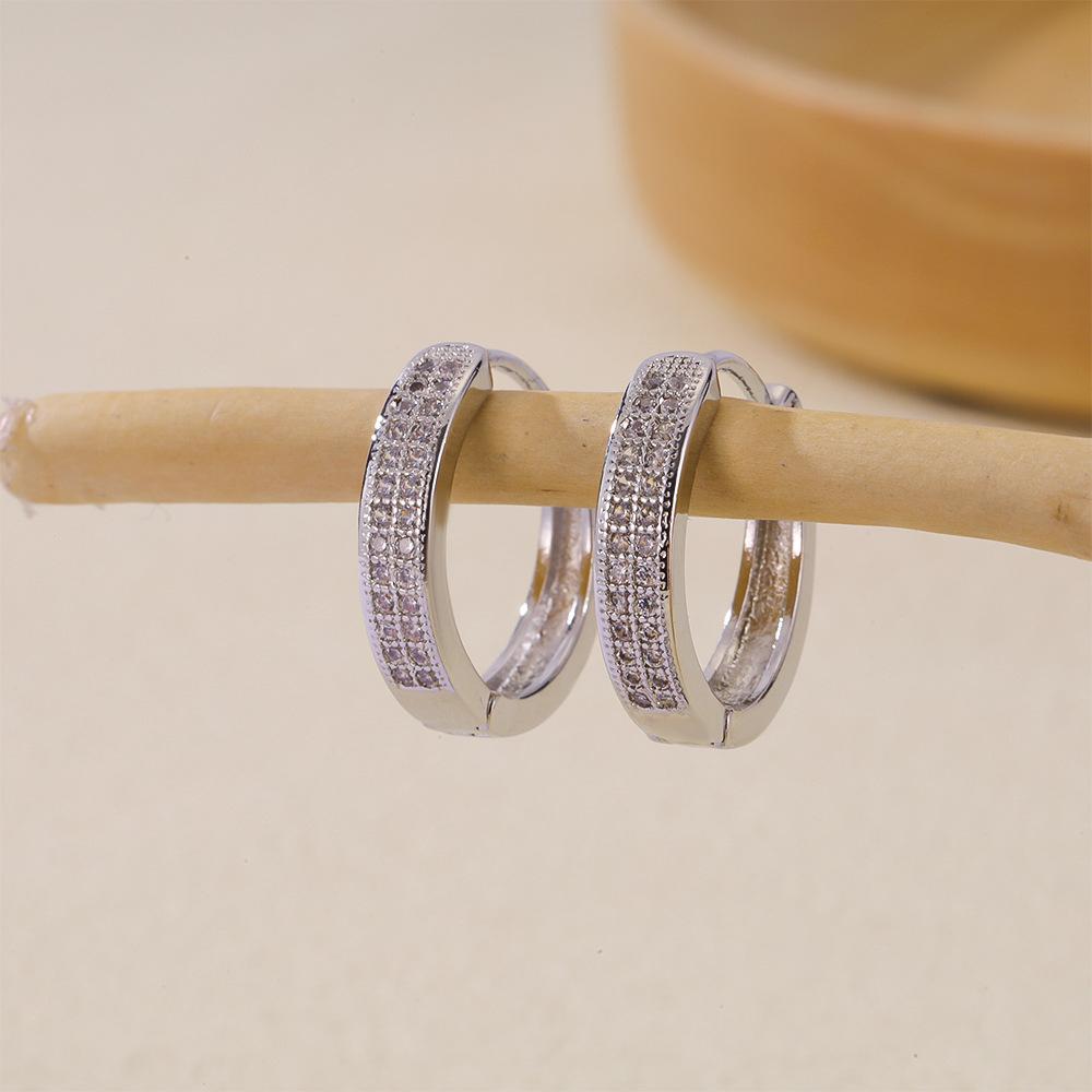 Color Earrings Women'S Jewelry Selection, Fashionable Multi-Style Zircon Earrings Inlaid With Zirconium Exquisite Jewelry