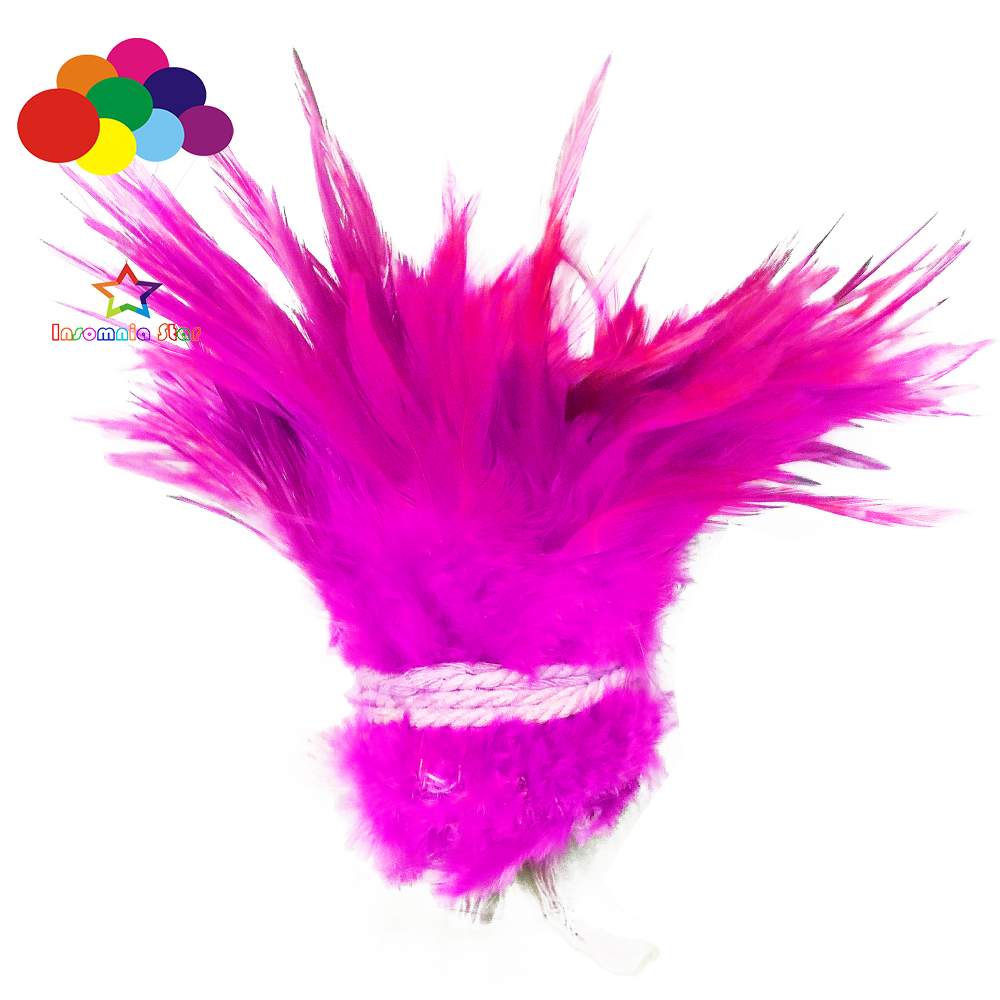 Whole 900PCS Fade Rooster Feathers Dyeing 5-6" Hackle 12-15 Cm Strung DIY Chicken Plume Jewelry Costume Hat Party Mask