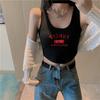 Базовая рубашка Slim Hot Girl Letter без рукавов жилет на подтяжках весна и лето короткий внутренний и внешний топ для женщин