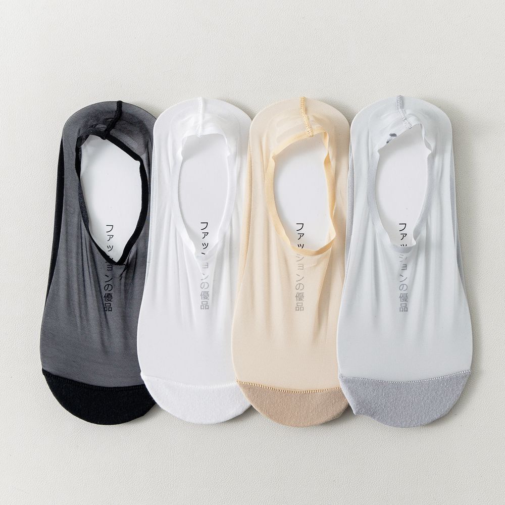 Sock Slippers Women Ultra-thin Transparent Summer Invisible No Show Socks Silicone Non-slip Solid Color Low Cut Ankle Boat Socks