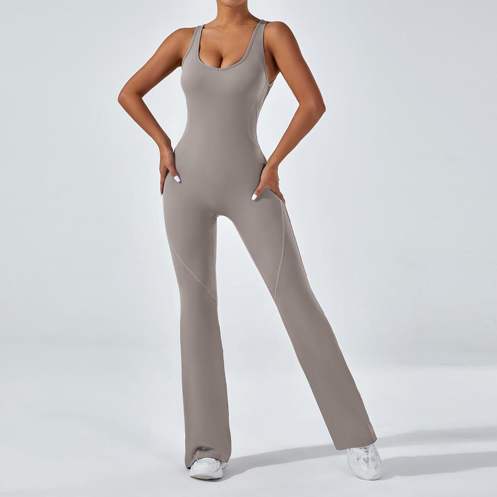 Yoga Jumpsuit With Sweatwicking Fabric For Workout And Fitness Training