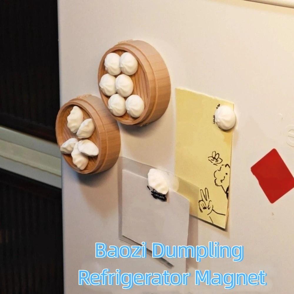 3D Printing Chinese Dim Sum Refrigerator Magnet Plastic Soup Steamer Magnet  Party Favors