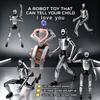 Funny Sound Light Articulated Robot Figure Durable Movable Joint Desktop Ornament  for Boys