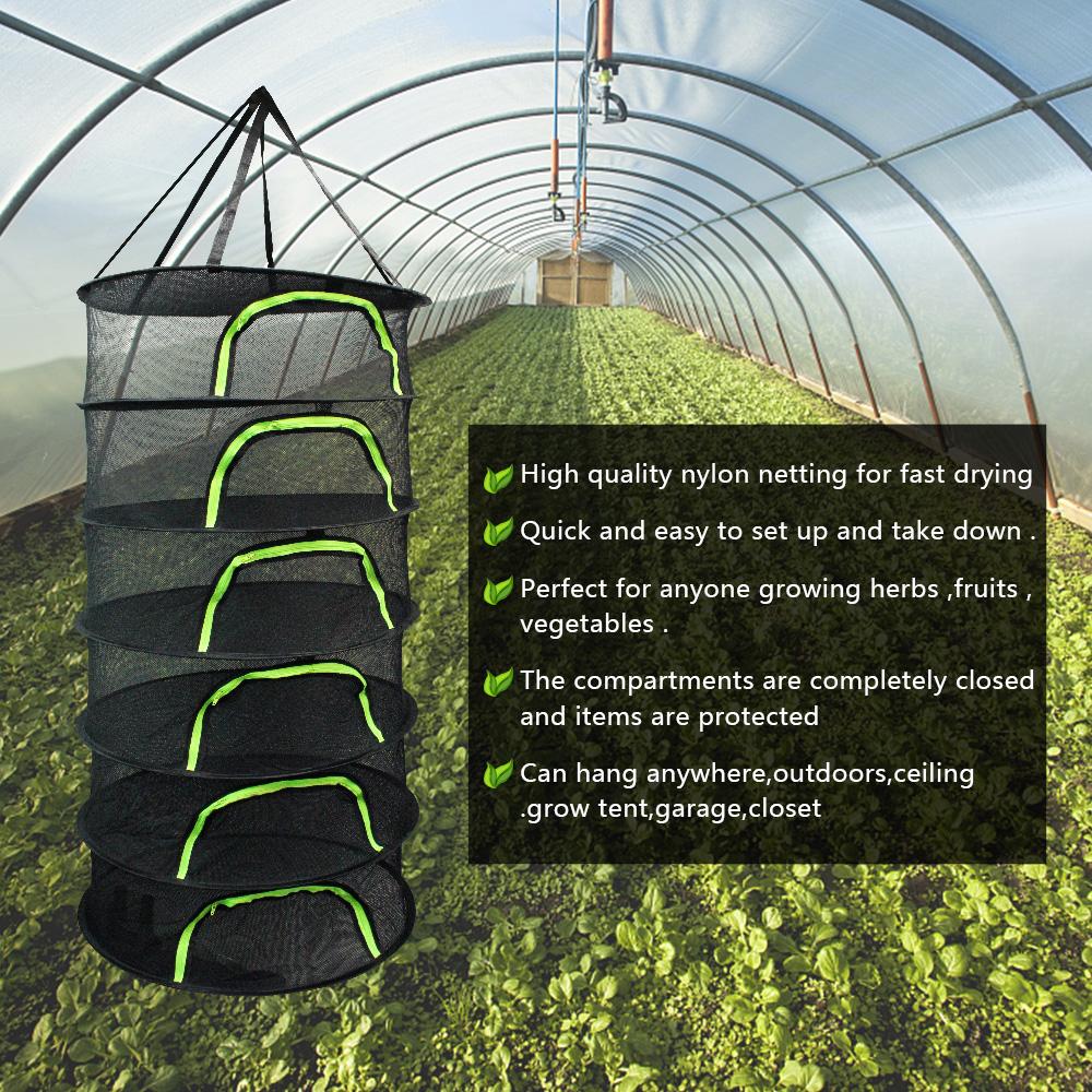 6 слоев сетки для сушки цветов, бутонов, растений, органайзер, складная сушка, сетка для сушки трав, сумка для сушки, сетка для трав, подвесная корзина