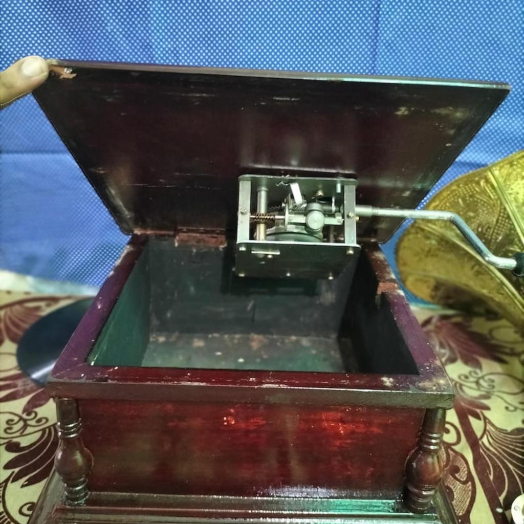 HMV Антикварный граммофон: Полностью функциональный рабочий фонограф - заводной проигрыватель пластинок - коллекционный домашний декор граммофон лучший подарок ему или ей