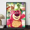 5D DIY Diamond Art Painting Kits for Adults, Toy Story Strawberry Bear Full Round Crystal Diamond Kits for Beginner for Home Wall Decorate