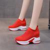 Модные новые 2024 дышащие женские носки, летние удобные кроссовки, туфли на танкетке 8 см, осенние ботильоны на платформе, белые сетчатые туфли