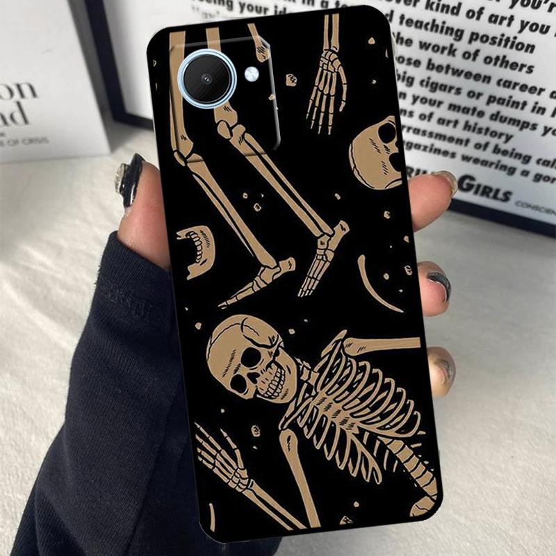 Психоделический Скелет Для Realme C63 C71 C55 C67 C51 C75 C61 C65 C53 10 11 12 13 14 15 Pro Plus GT6 GT7 Pro Чехол