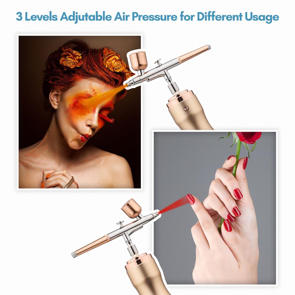 Портативный комплект аэрографа с компрессором Ручная беспроводная аэрограф-ручка DualAction 3 уровня
