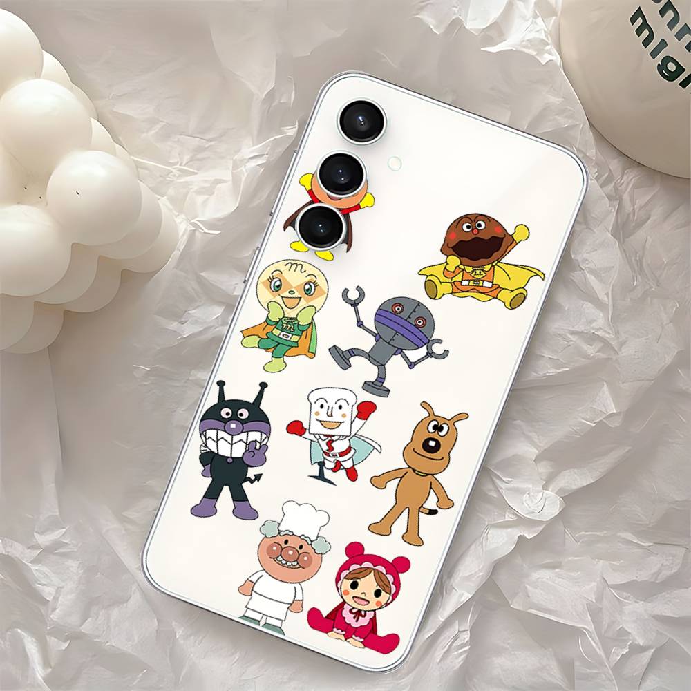 Милый Чехол для Телефона с Аниме А-Анпанман для Samsung Galaxy S25 S24 S23 S22 S21 FE Ultra Plus A32 A53 A13 A31 Мягкий Чехол