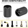 Tire Valve Stem Caps,4 pcs Universal Anodized Aluminum Tire Valve Caps with O-Ring Seal for Leak-proofing,Corrosion-Resistant, Dustproof,Durable.Fits