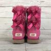 UGG Австралийские дубленки Bailey с бантом сзади, лента, замша, мех, овчина, женские 24.0, розовый(ИСПОЛЬЗОВАЛ)