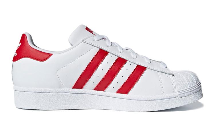 adidas Superstar Cloud White Scarlet GS CG6609