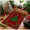Рождественский Декор Ковер с Принтом Рождественской Елки Зимний Теплый Коврик Гостиная Спальня Нескользящий Коврик Рождественское Украшение Подарок