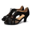 Взрослые женские латиноамериканские бальные туфли с открытым носком, сетчатые, для танго, сальсы, модерна, социальных танцев, каблук 5,5 см