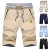 Мужские спортивные хлопковые льняные повседневные свободные шорты Повседневные пижамы с карманами для бега Брюки