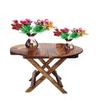 Handmade Wooden Foldable Adjustable Side Table End Table Coffee Table Plant Stand Outdoor Table Stool 30.48 Cm