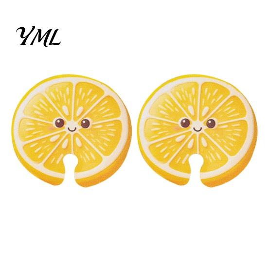 Absorbent Sponge for Countertops 2PCS Fruit Shaped Dishwashing Sponges, Pears/Oranges/Apples Shape, Wood Eco Friendly Dish Sponges Pulp Cellulose