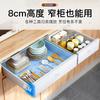 Pull Out Cabinet Organizer Fixed Slide Out Pantry Shelves, Heavy Duty Sliding Drawer Pantry Shelf