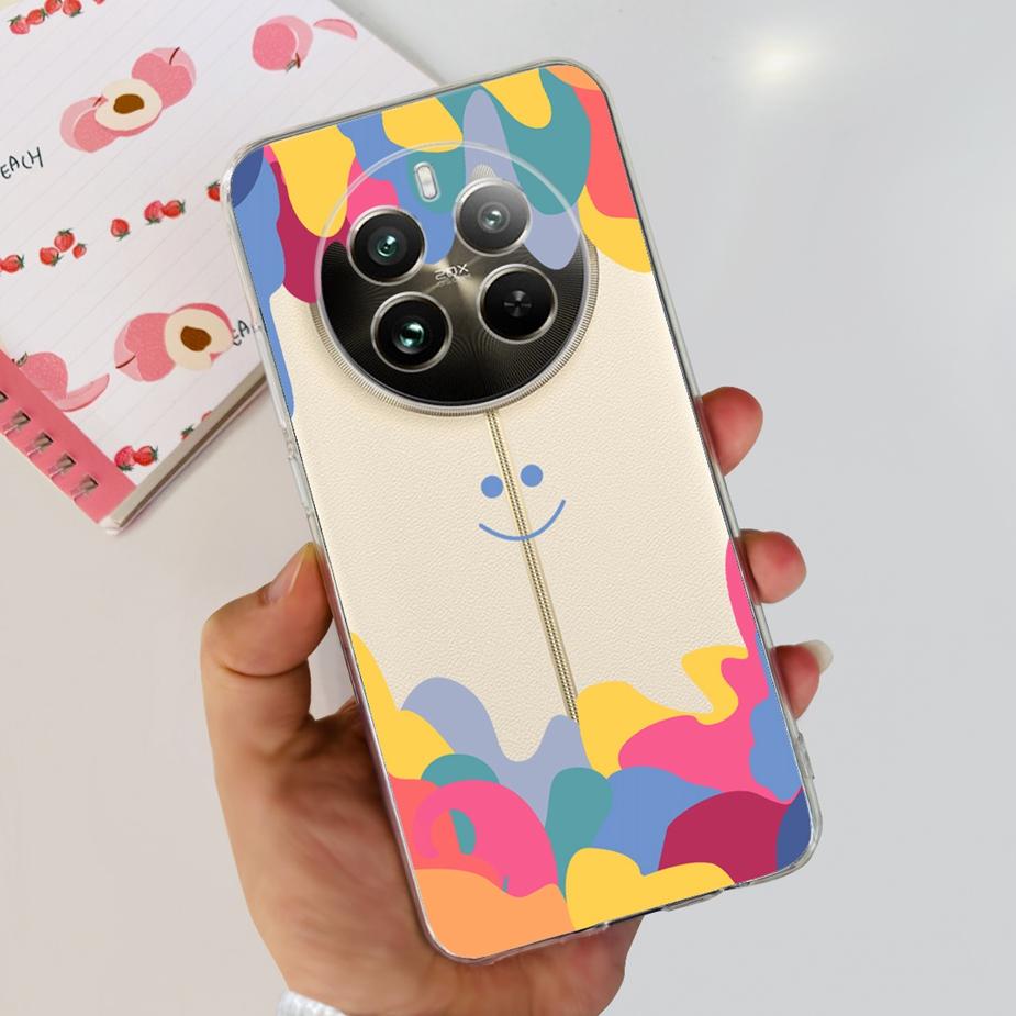 Чехол для Realme 12 Pro Plus Новый Модный Расписной Чехол Прозрачный Силиконовый Мягкий ТПУ Чехол для Телефона Для Realme 12 Plus Realme12 Pro + Корпус