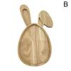 Поднос для пасхального кролика, деревянная тарелка для еды, фруктов, хлеба, пасхального декора, детского торта, детского инвентаря Y8L0